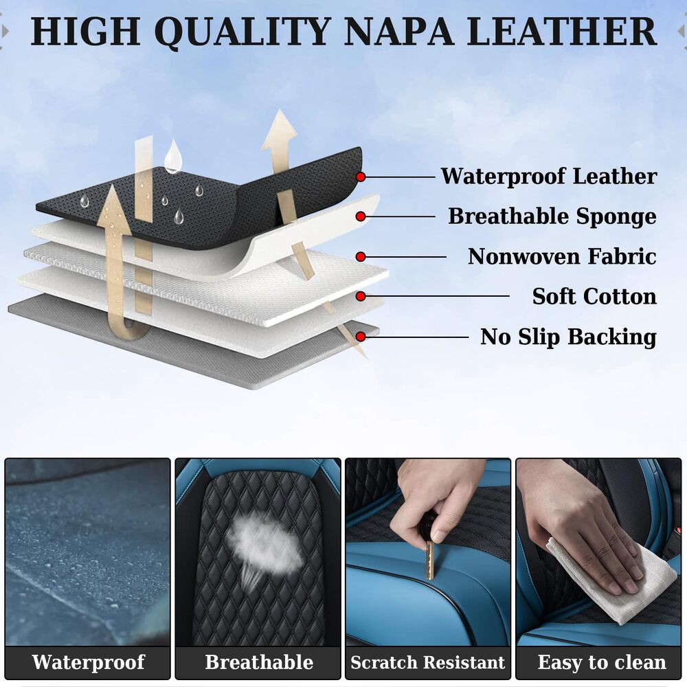 50% OFF🔥🔥Fit 2007-2013 Toyota Tundra CrewMax Custom Fit Coverado Car Seat Covers Full Coverage Water Resistant Auto Seat Protectors