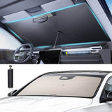 2025 New Upgrade Coverado Car Windshield Sun Shade Umbrella Foldable Sun Shade Cover UV Block Car Front Window Heat Insulation Protection for Sedan, SUV, Trucks (Size M / L)