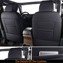 Load image into Gallery viewer, Coverado Seat Covers for 2007-2017 Jeep Wrangler JK JL 2-Door/4-Door Faux Leather Custom Fit