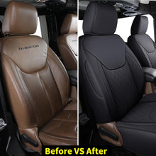 Load image into Gallery viewer, Coverado Seat Covers for 2007-2017 Jeep Wrangler JK JL 2-Door/4-Door Faux Leather Custom Fit