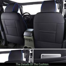 Load image into Gallery viewer, Coverado Seat Covers for 2007-2017 Jeep Wrangler JK JL 2-Door/4-Door Faux Leather Custom Fit