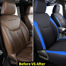 Load image into Gallery viewer, Coverado Seat Covers for 2007-2017 Jeep Wrangler JK JL 2-Door/4-Door Faux Leather Custom Fit