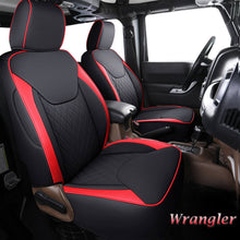 Load image into Gallery viewer, Coverado Seat Covers for 2007-2017 Jeep Wrangler JK JL 2-Door/4-Door Faux Leather Custom Fit