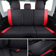 Load image into Gallery viewer, Coverado Seat Covers for 2007-2017 Jeep Wrangler JK JL 2-Door/4-Door Faux Leather Custom Fit