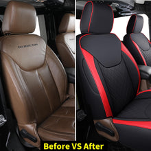 Load image into Gallery viewer, Coverado Seat Covers for 2007-2017 Jeep Wrangler JK JL 2-Door/4-Door Faux Leather Custom Fit