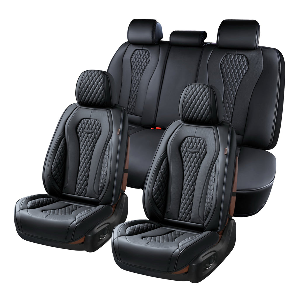 Coverado Front and Back Seat Cover Set Black 6