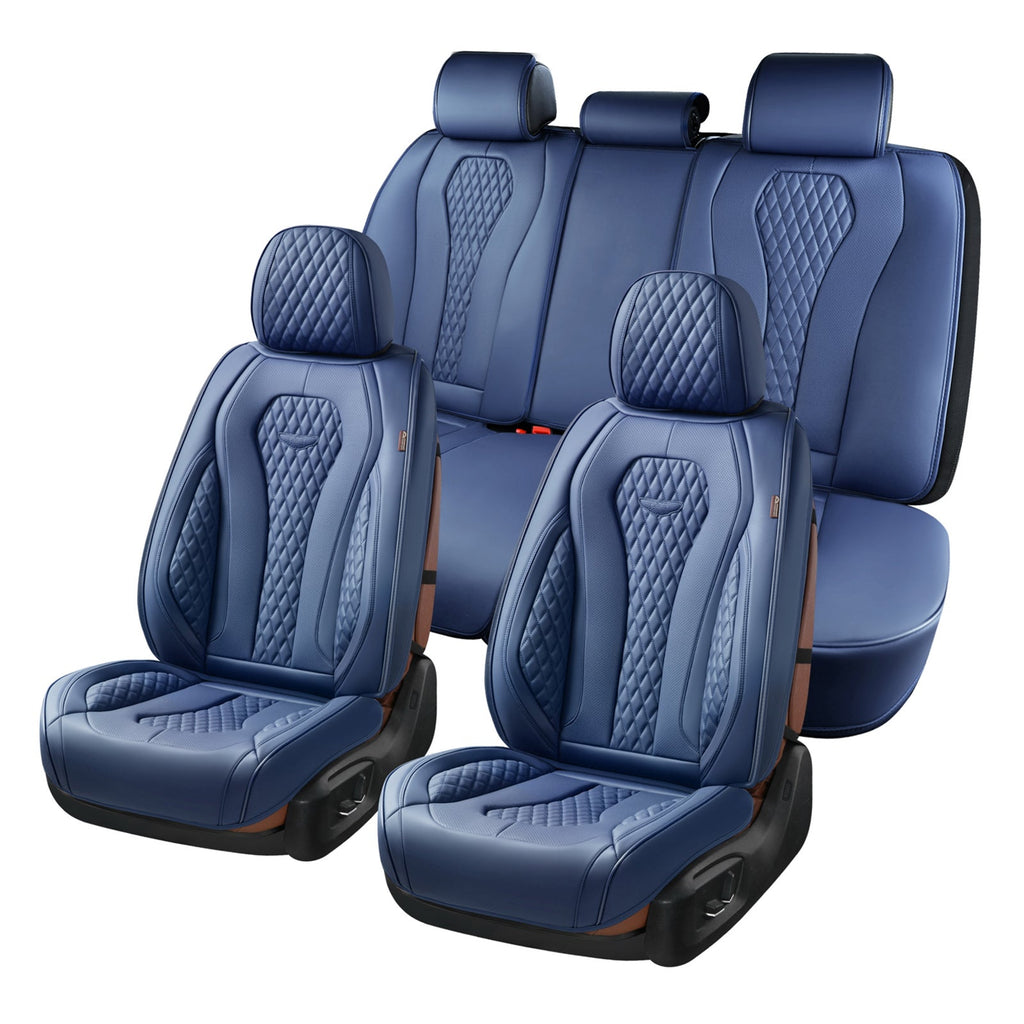 Coverado Front and Back Seat Cover Set Blue 6