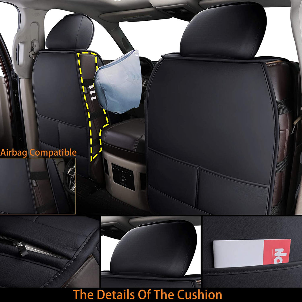 Coverado Custom Car Seat Covers Set 2002-2023 Ram 1500/2500/3500 with Curved Back Full Set Bench Seat
