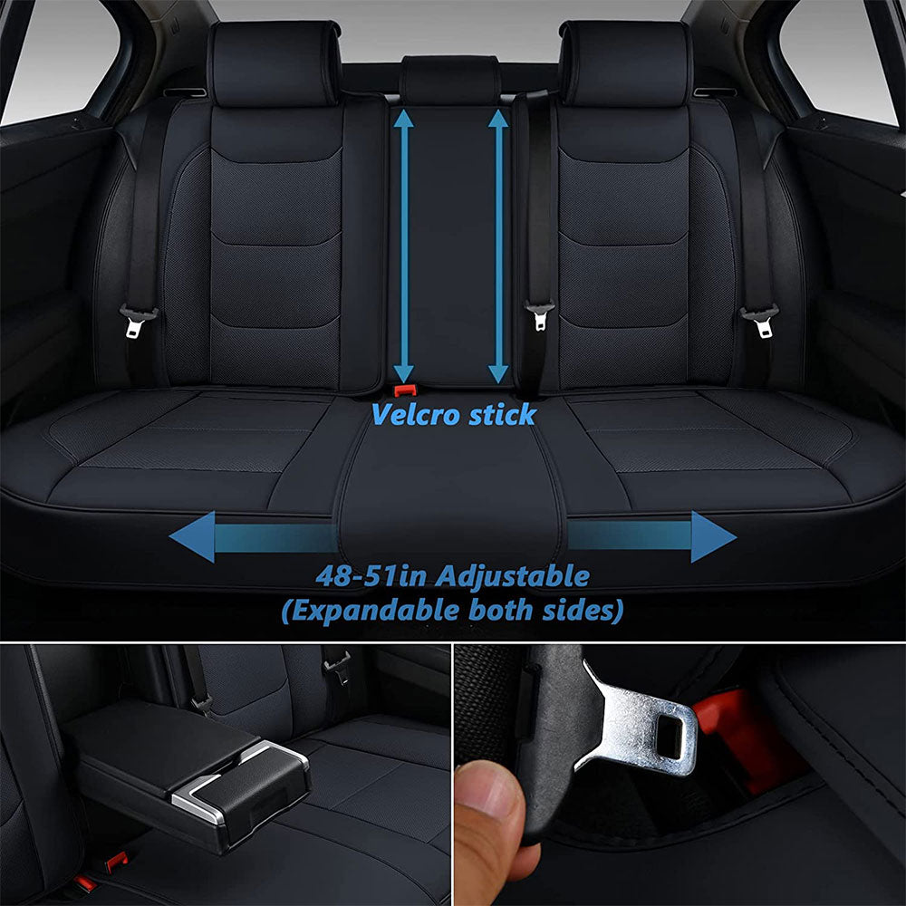 Coverado Seat Cover for Car Seat Seat Protector Car Fit Sedan Black 4
