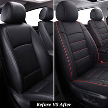 Load image into Gallery viewer, Coverado Front and Back Seat Covers for Cars Breathable Seat Cover Fit SUV Black&amp;Red 5