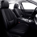 Coverado Fabric&Leather 2 Seats Front Seat Covers Driver and Passenger Seat Protector Universal Fit