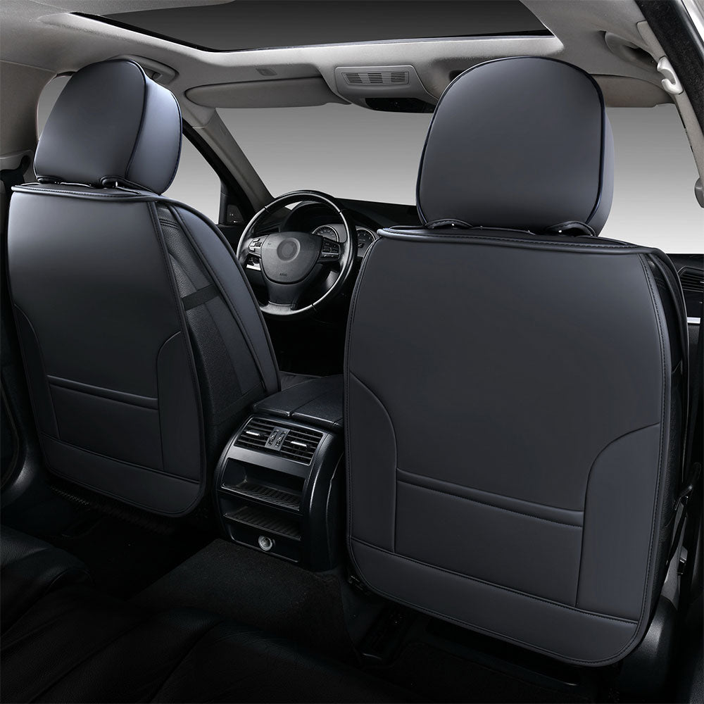 Coverado Front and Back Seat Covers for Cars Seat Cover Washable Fit Sedan Black 3