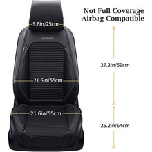 Load image into Gallery viewer, Coverado Full Seat Cover Set Leather Seat Cover for Car Seat Fit Car Pleated Pattern 5