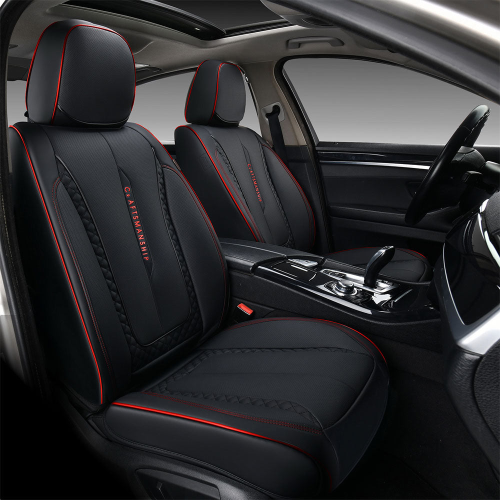 Coverado Front and Back Seat Covers for Cars Wash Seat Covers Fit Car Red 1