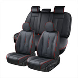 Coverado Car Seat Cover 5 Seats Full Set Quality Faux Leather Front and Back Seat Cover Universal Fit