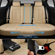 Load image into Gallery viewer, Coverado Seat Cover for Car Seat Leather Seat Covers Fit Sedan Beige 4
