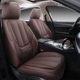 Coverado Front and Back Seat Cover Premium Faux Leather Full Set Waterproof Universal Fit