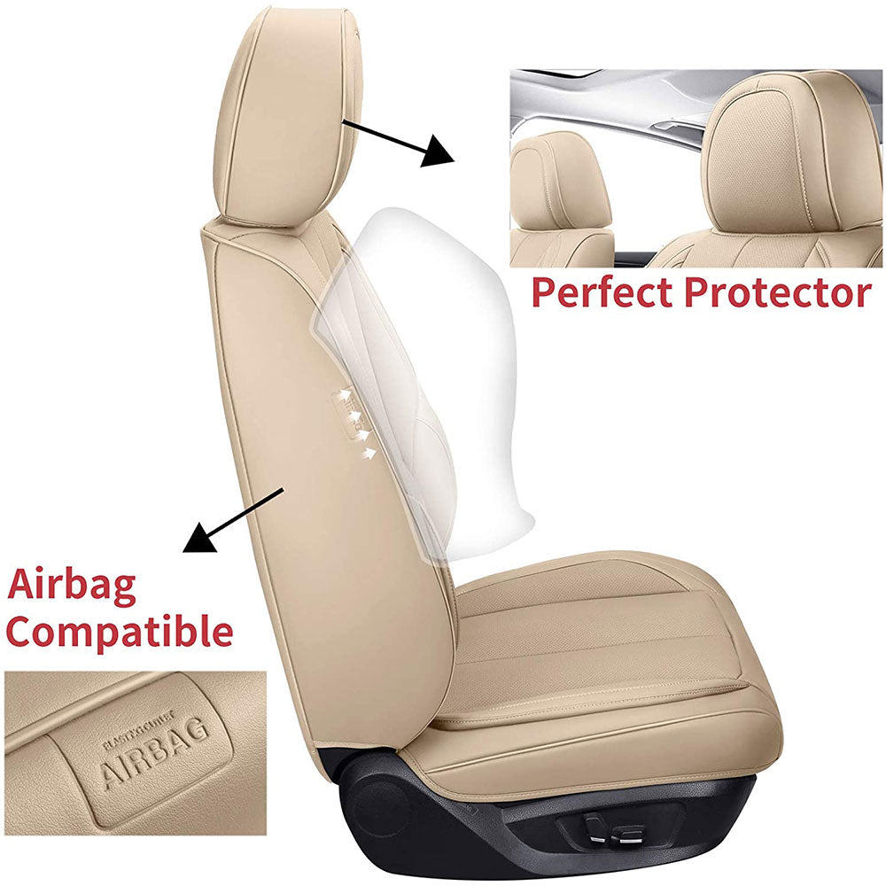 Coverado Seat Cover Install Washable Car Seat Cover Fit SUV Beige 5