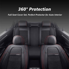 Load image into Gallery viewer, Coverado Seat Cover Universal Leather Seat Covers Fit SUV Black Red 6