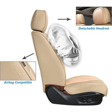 Load image into Gallery viewer, Coverado Auto Seat Cover Leather Seat Cover for Car Seat Fit Sedan Beige 5