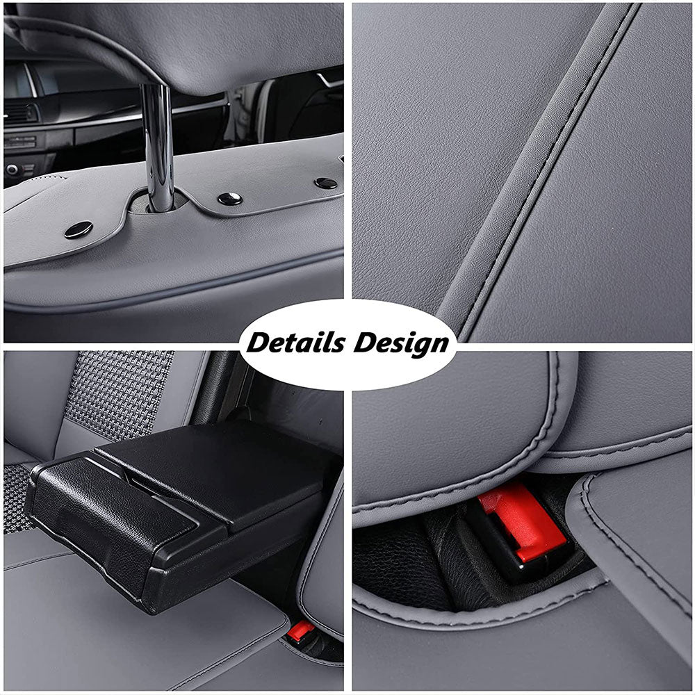 Coverado Seat Covers Front Pair Waterproof Seat Cover Fit Sedan Gray 4