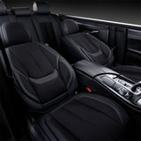 Coverado Leather&Fabric Front and Back Seat Covers 5 Seats for Cars Breathable Auto Seat Protectors Universal Fit