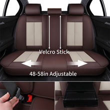 Load image into Gallery viewer, Coverado Front and Rear Seat Covers Leather Seat Covers For Cars Fit SUV Brown 6