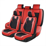 Coverado Car Seat Cover 5 Seats Full Set Stylish Breathable Faux Leather Universal Fit