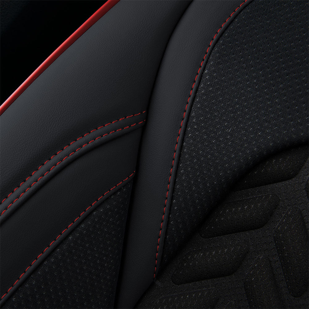 Coverado Seat Cover for Toyota Kluger UV Car Seat Cover Fit SUV Black&Red 6