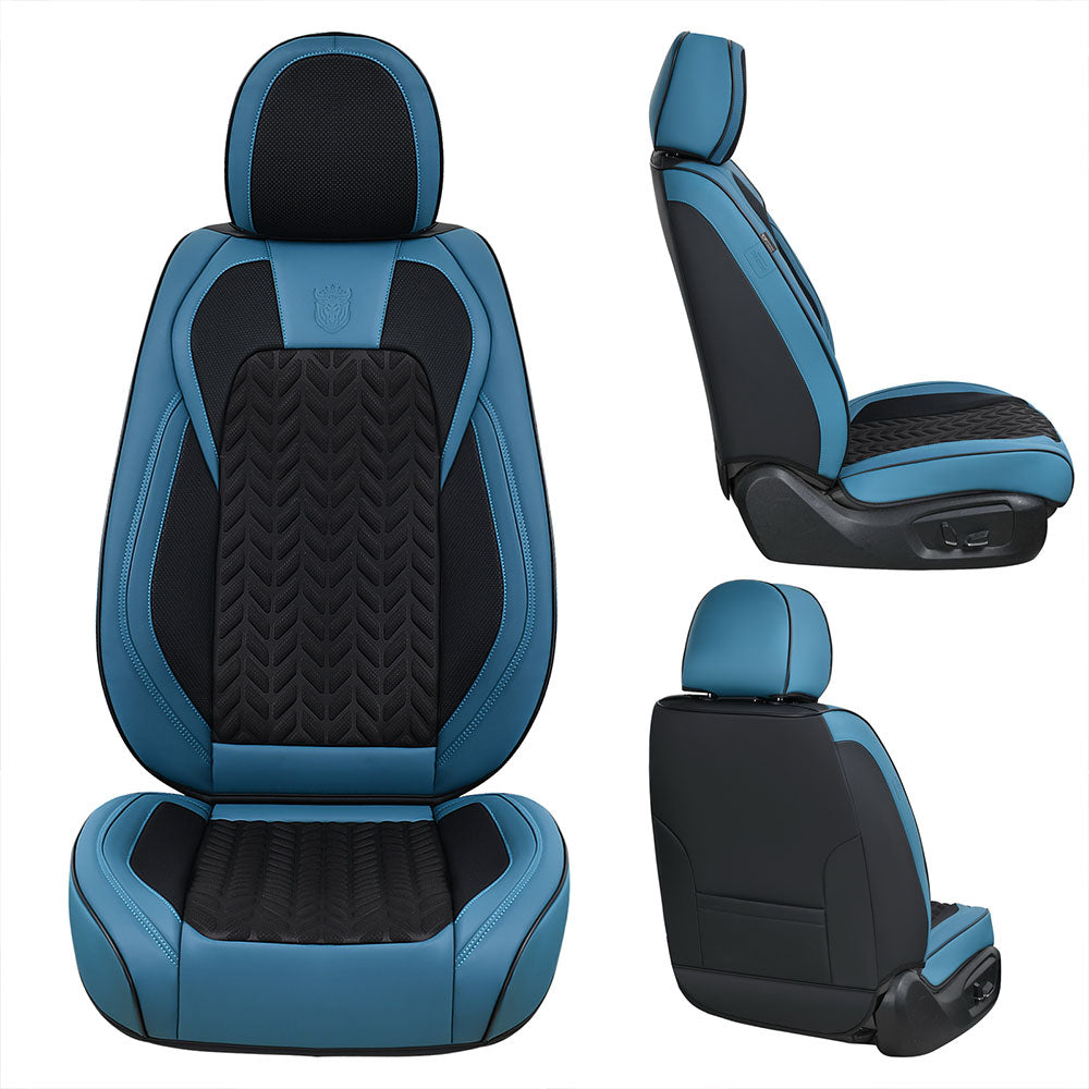 Coverado Front and Rear Seat Covers Anti-sweat Seat Cover Fit SUV Blue 5