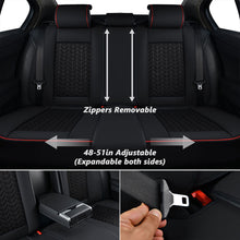 Load image into Gallery viewer, Coverado Full Cover Seat Covers Breathable Car Seat Cover Fit Sedan Black&amp;Red 4